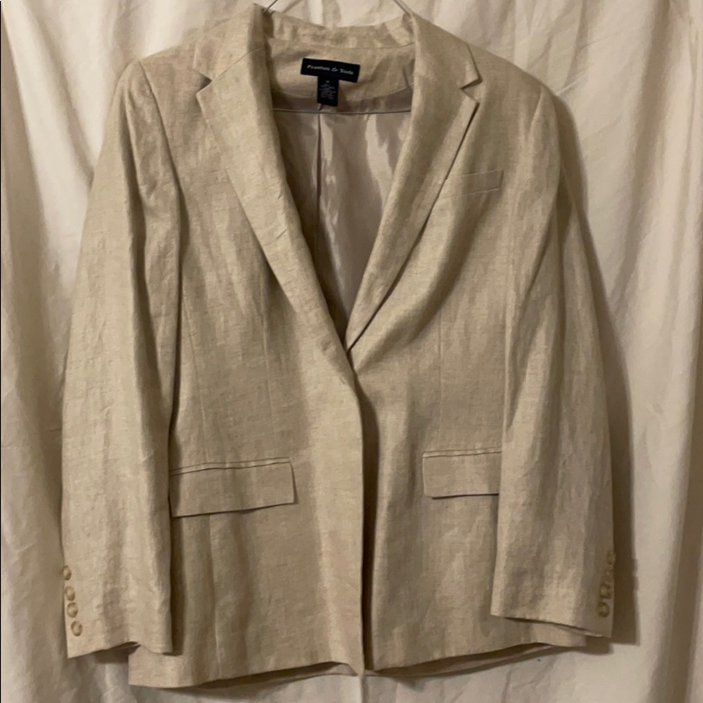 Cream Linen Blazer